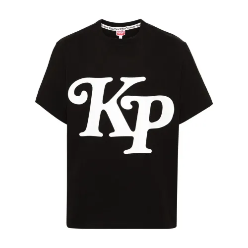 Kenzo , Logo Print Oversize T-Shirt ,Black male, Sizes: