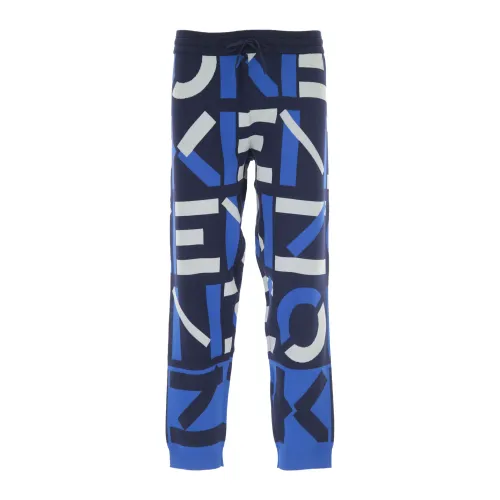 Kenzo , Logo Track Pants - Casual Wardrobe Update ,Blue male, Sizes: