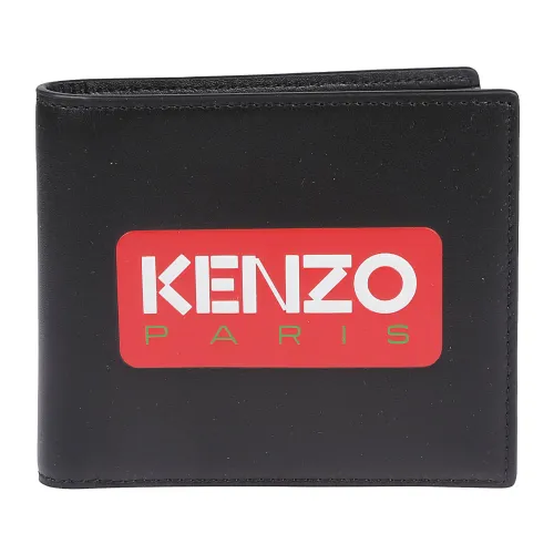 Kenzo , Noir Logo Fold Wallet ,Black male, Sizes: ONE SIZE