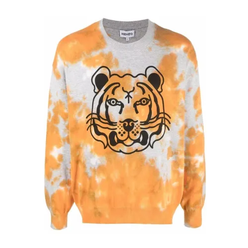 Kenzo , Orange Cotton Sweater for Men ,Multicolor male, Sizes: