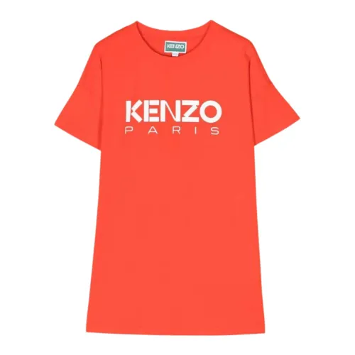 Kenzo , Orange T-Shirt Dress ,Orange female, Sizes: