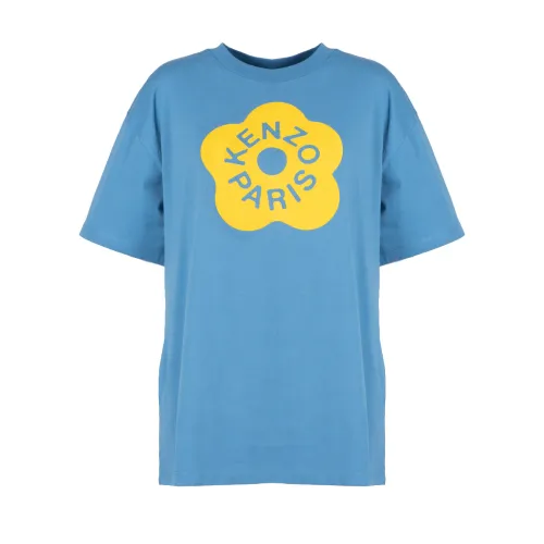 Kenzo , Oversize Boke Flower Tshirt ,Blue female, Sizes: