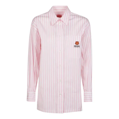 Kenzo , Oversized Long Sleeve Shirt Rose Clair ,Pink female, Sizes: