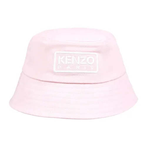 Kenzo , Pink Cotton Cloche with Logo Embroidery ,Pink unisex, Sizes: