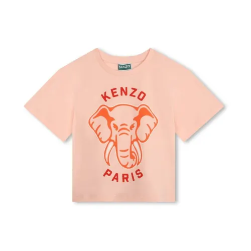 Kenzo , Pink Flower T-shirts and Polos ,Pink female, Sizes: