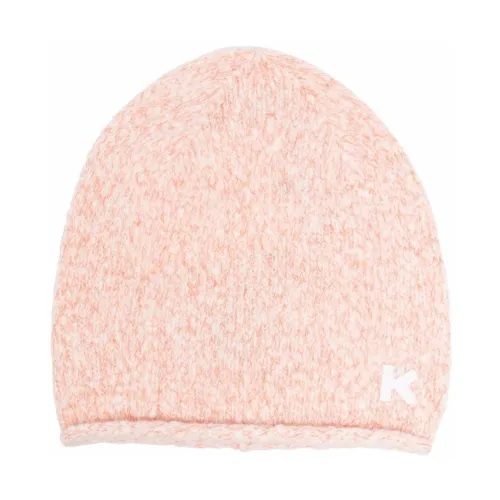 Kenzo , Pink K Logo Beanie ,Pink female, Sizes: ONE