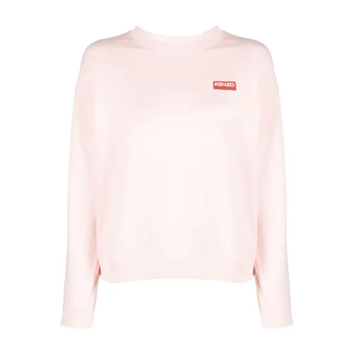 Kenzo , Pink Logo-Embroidered Sweater ,Pink female, Sizes: