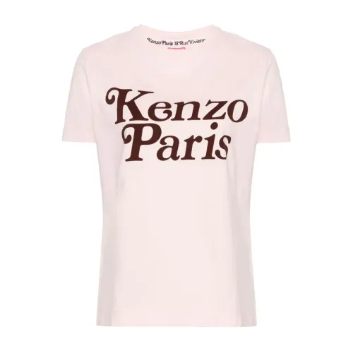 Kenzo , Pink T-shirts and Polos with 'Kenzo Paris' Print ,Pink female, Sizes:
