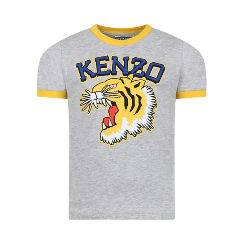 Kenzo , Premium Cotton T-Shirt ,Gray male, Sizes: