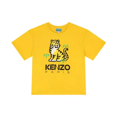 Kenzo , Premium Cotton T-Shirt ,Yellow male, Sizes: