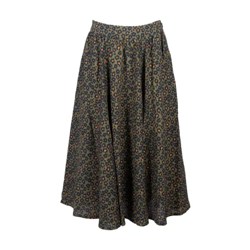 Kenzo , Printed Midi Skirt ,Green female, Sizes: