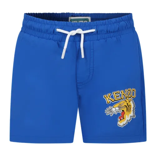 Kenzo , Roaring Tiger Swim Shorts ,Blue unisex, Sizes: