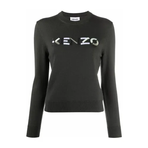 Kenzo , Round-neck Knitwear ,Gray female, Sizes: