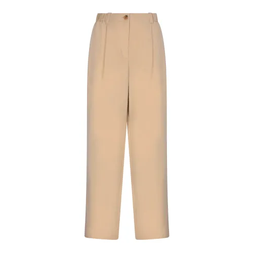 Kenzo , Sophisticated BeigeStraight Trousers ,Beige female, Sizes: