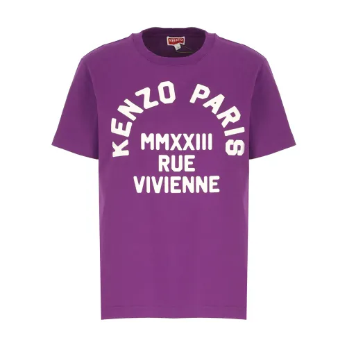 Kenzo , Stylish Purple Cotton T-shirt for Women ,Purple female, Sizes: