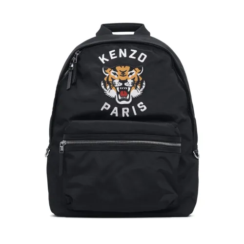Kenzo , Tiger Backpack in Black ,Black unisex, Sizes: ONE SIZE