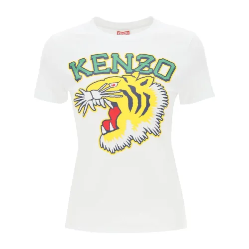 Kenzo , Tiger Varsity Jungle T-Shirt ,White female, Sizes: