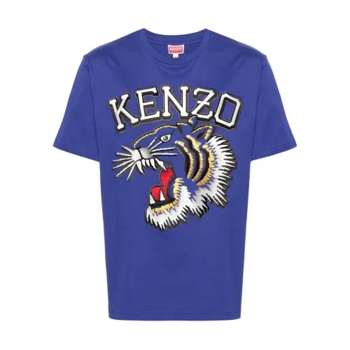 Kenzo , Varsity Classic Tiger T-Shirt ,Blue male, Sizes: