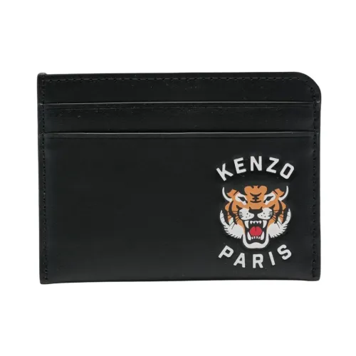Kenzo , Varsity Tiger Card Holder ,Black male, Sizes: ONE SIZE