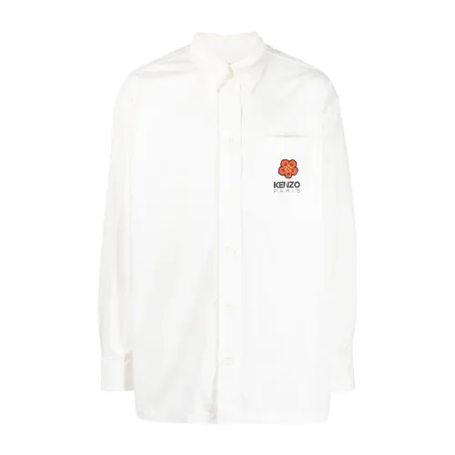 Kenzo , White Boke Flower Oversized Cotton Shirt ,White male, Sizes:
