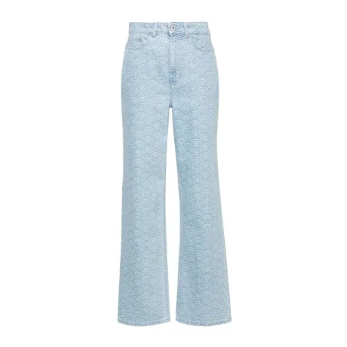 Kenzo , Women's Clothing Jeans Grey Ss24 ,Blue female, Sizes: