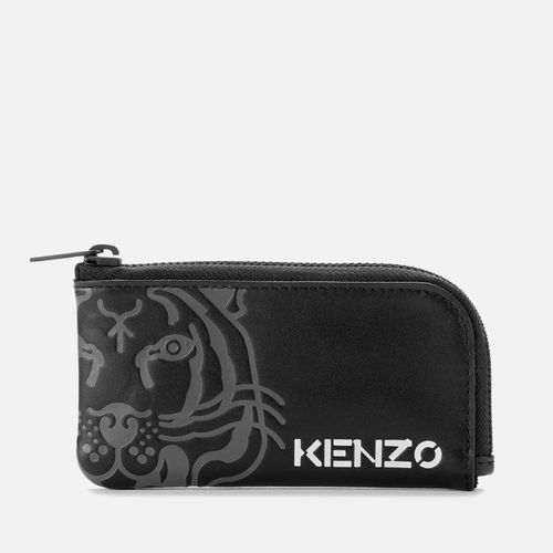 KENZO Women's K-Tiger Line Zip Card Holder - Black