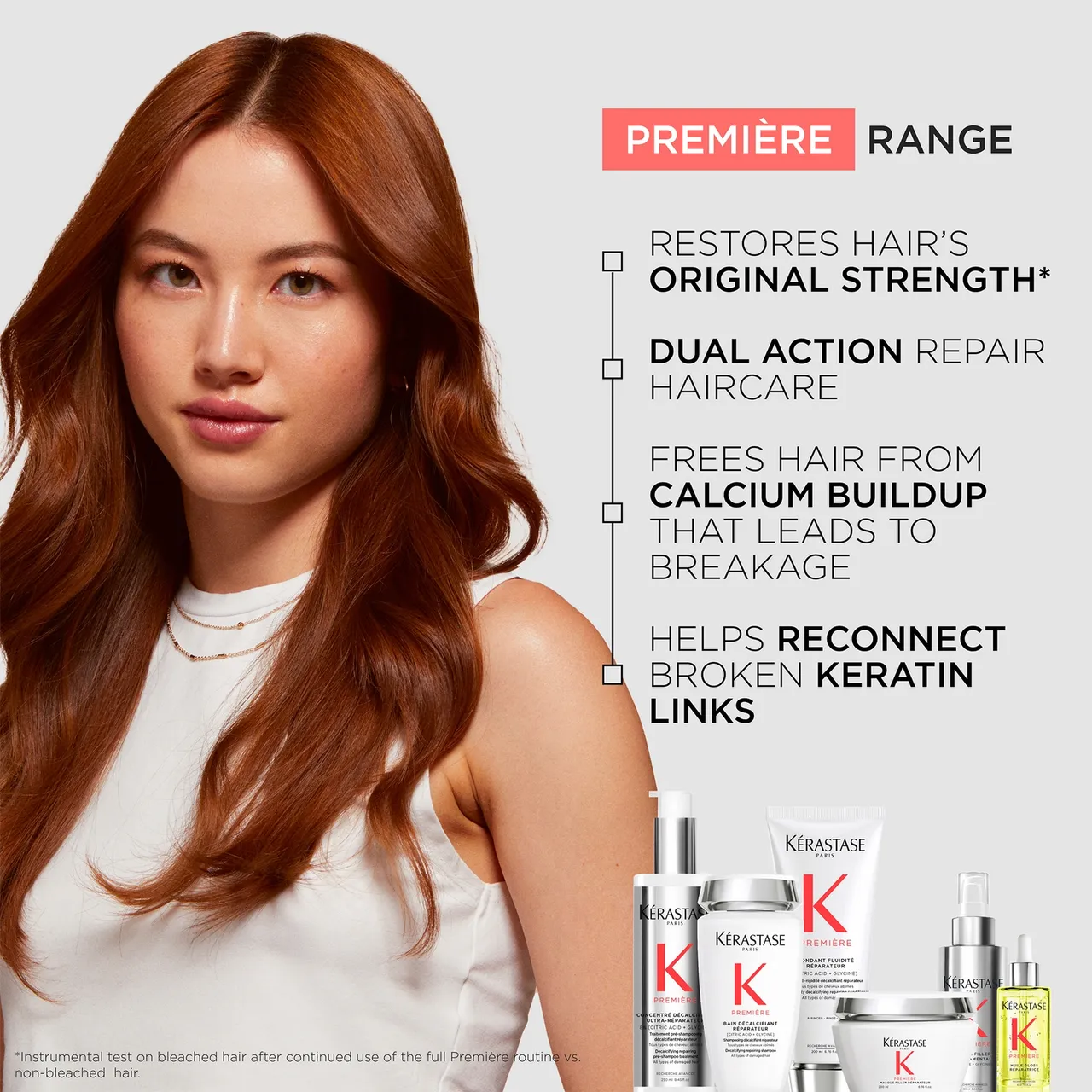 Kérastase Première Repairing Anti-Frizz Filler Heat Protecting Hair Serum for Damaged Hair with Peptides and Glycine 90ml