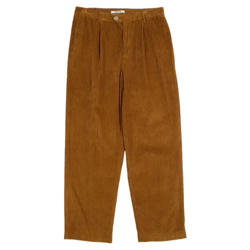 Kestin , Irregular Corduroy Pleated Trouser ,Brown male, Sizes: