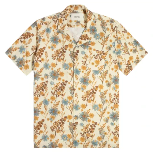 Kestin , Kestin Crammond Shirt in Ecru Thistle Print ,Multicolor male, Sizes: