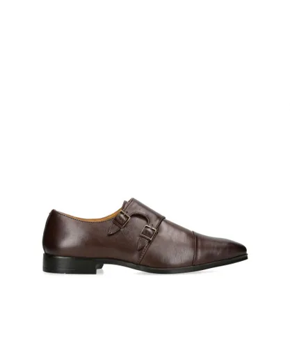 KG Kurt Geiger Mens Leather Collins Double Monk - Brown Leather (archived)