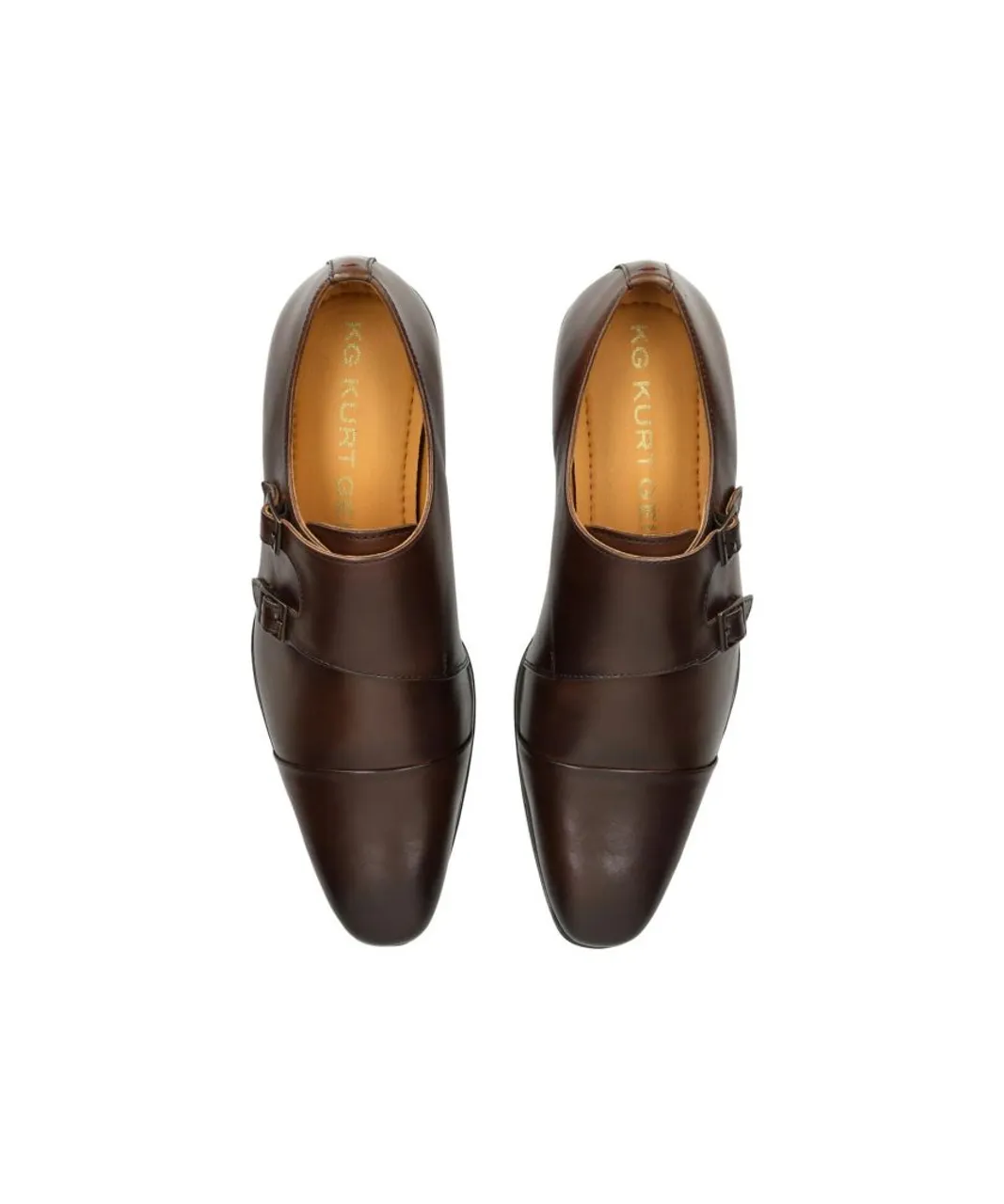 KG Kurt Geiger Mens Leather Collins Double Monk - Brown Leather (archived)