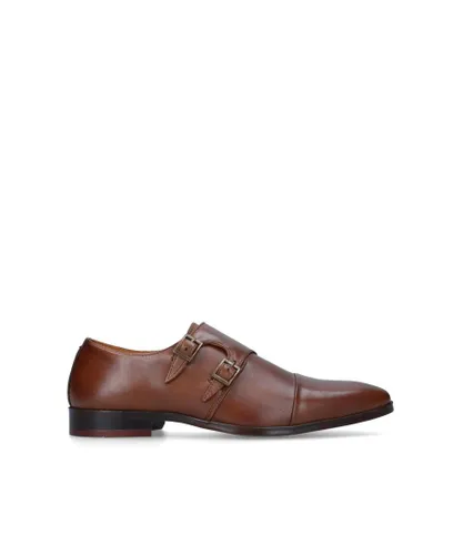KG Kurt Geiger Mens Leather Collins Double Monk - Tan Leather (archived)