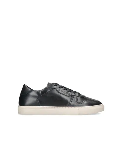 KG Kurt Geiger Mens Leather Flash Sneakers - Black Leather (archived)