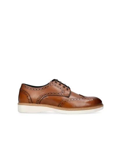 KG Kurt Geiger Mens Leather Frankie Brogue Brogues - Tan Leather (archived)
