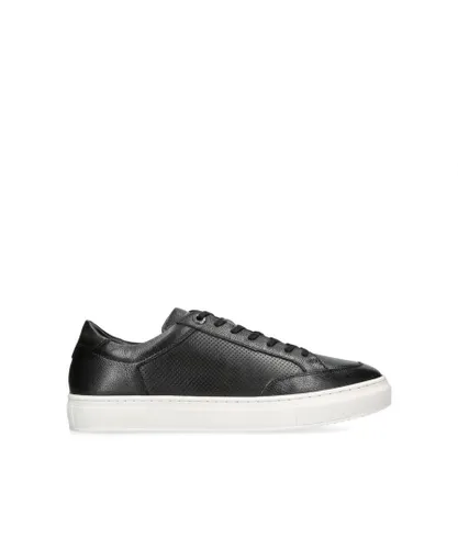 KG Kurt Geiger Mens Leather Hype Sneakers - Black Leather (archived)