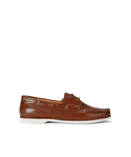 KG Kurt Geiger Mens Leather Venice Boat Shoes - Tan Leather (archived)