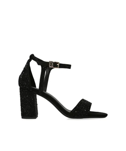 KG Kurt Geiger Womens Faryn Bling Sandals - Black Fabric
