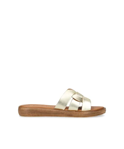 KG Kurt Geiger Womens Leather Robin Sandals - Gold Leather (archived)