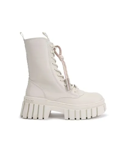 KG Kurt Geiger Womens Tegan Lace Up Boots - White