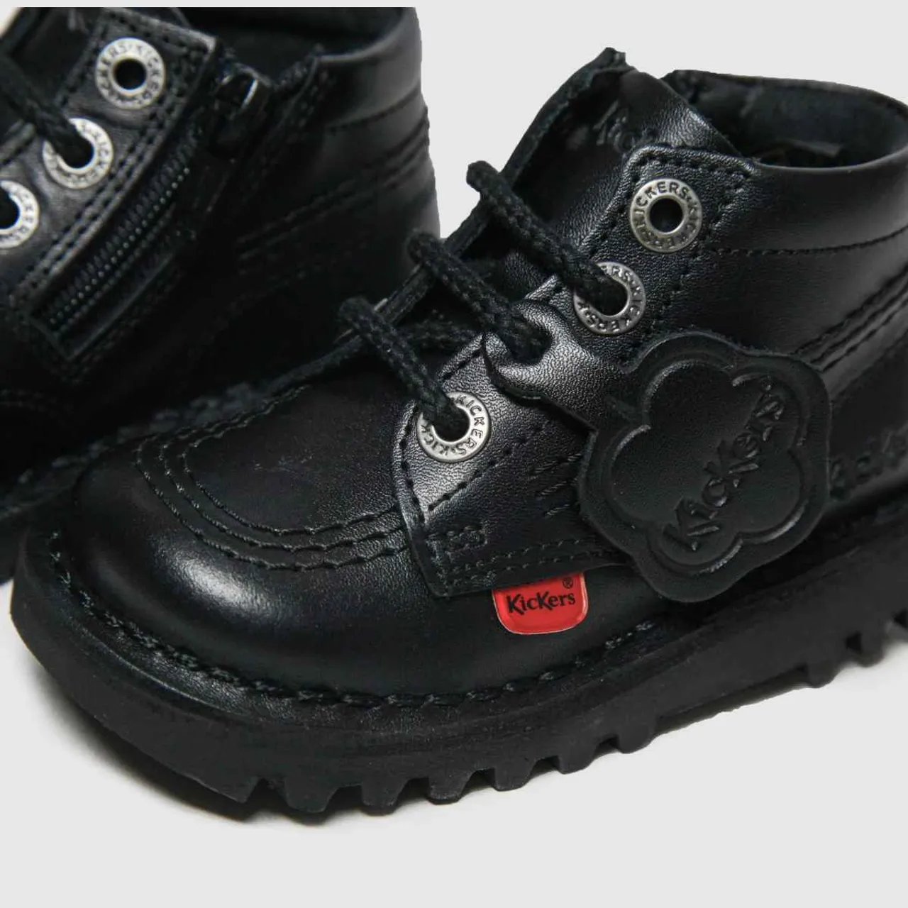 Kickers Black Hi Zip Toddler Boots