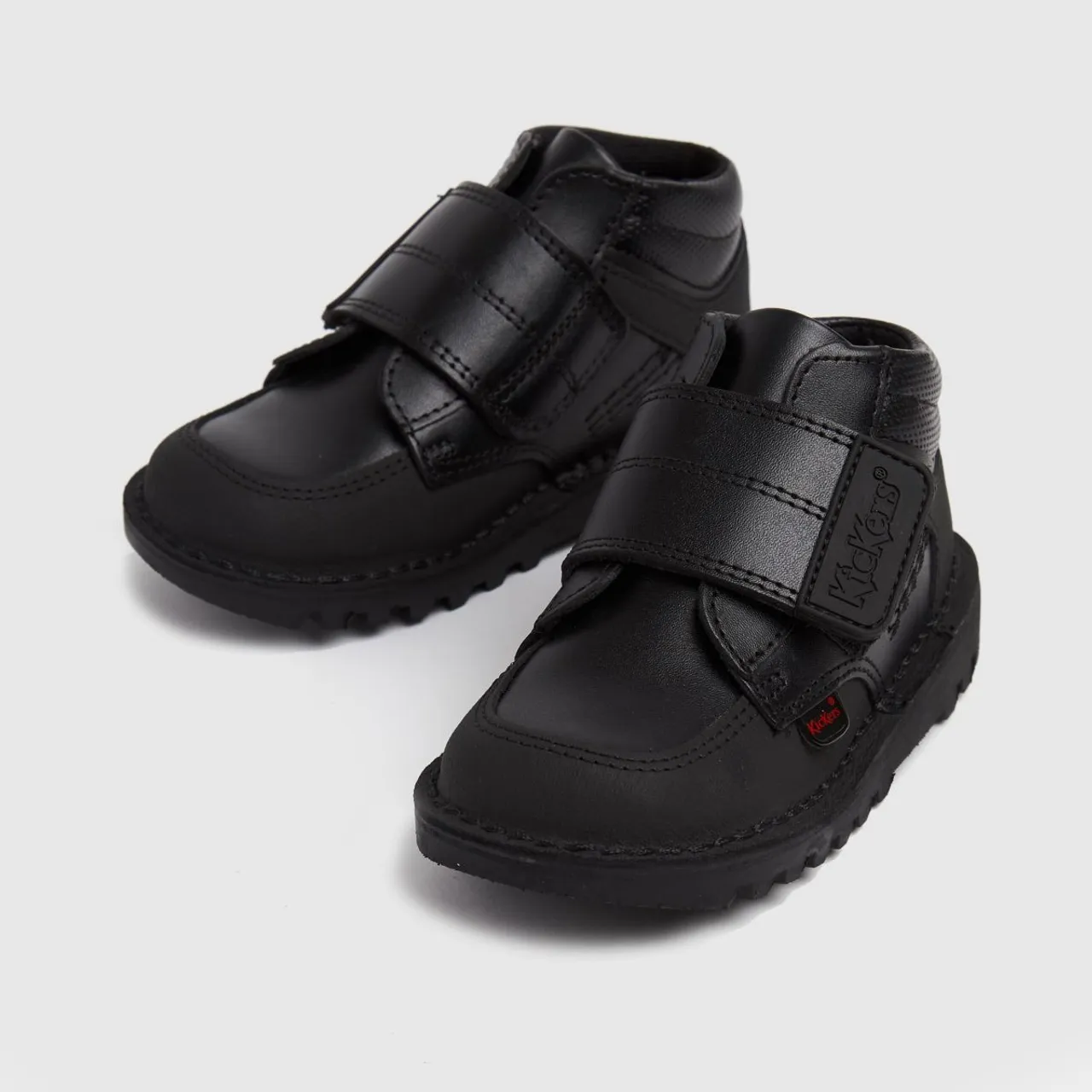 Kickers Black Mid Scuff Boys Toddler Boots
