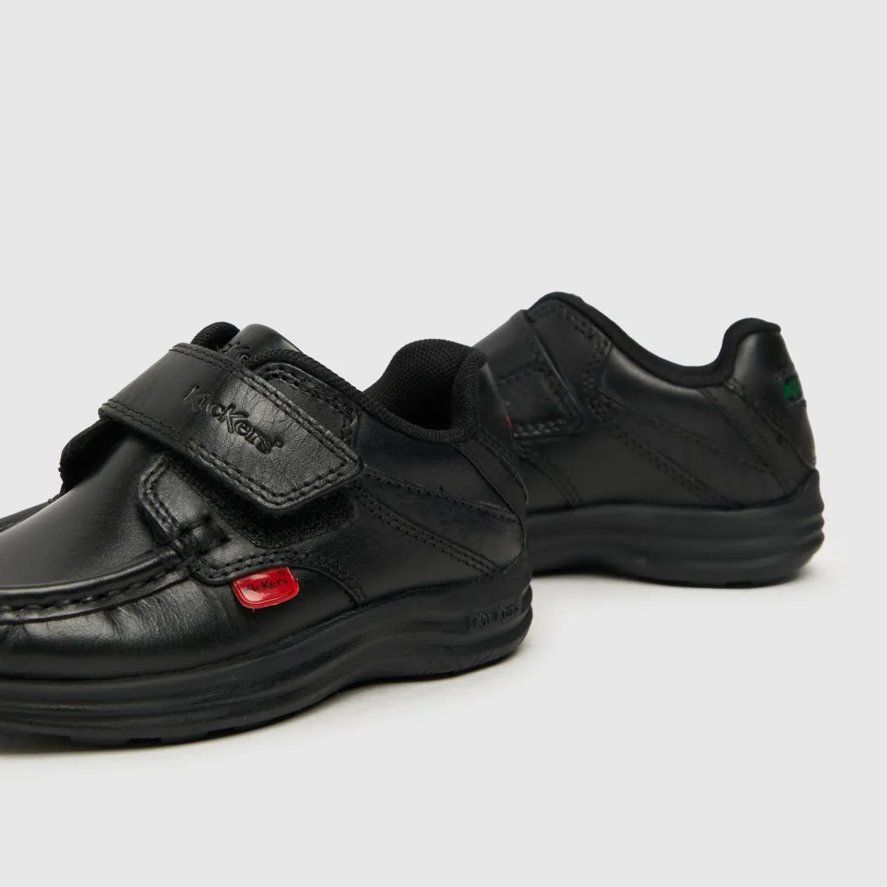 Kickers Black Reasan Strap Boys Toddler Shoes