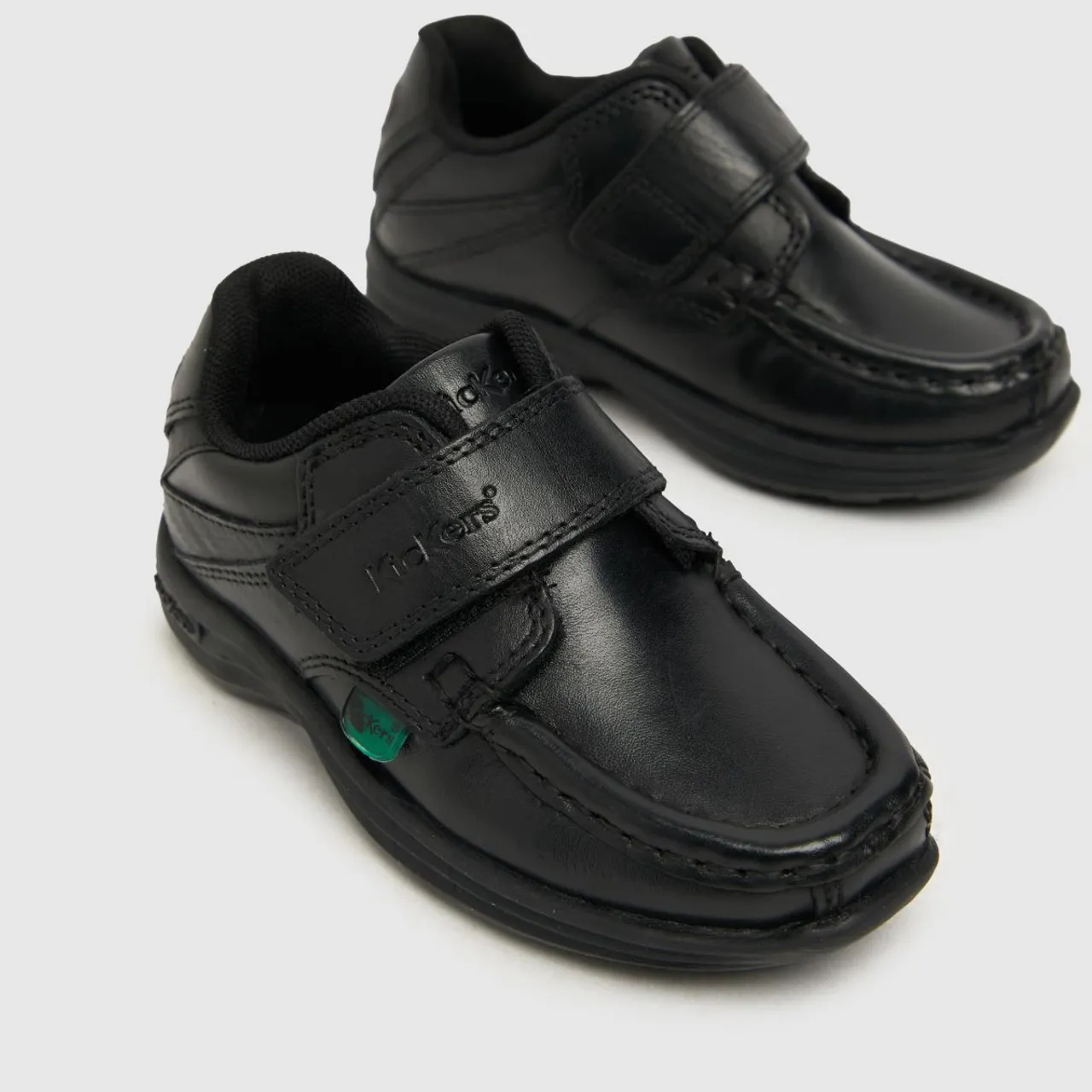 Kickers Black Reasan Strap Boys Toddler Shoes