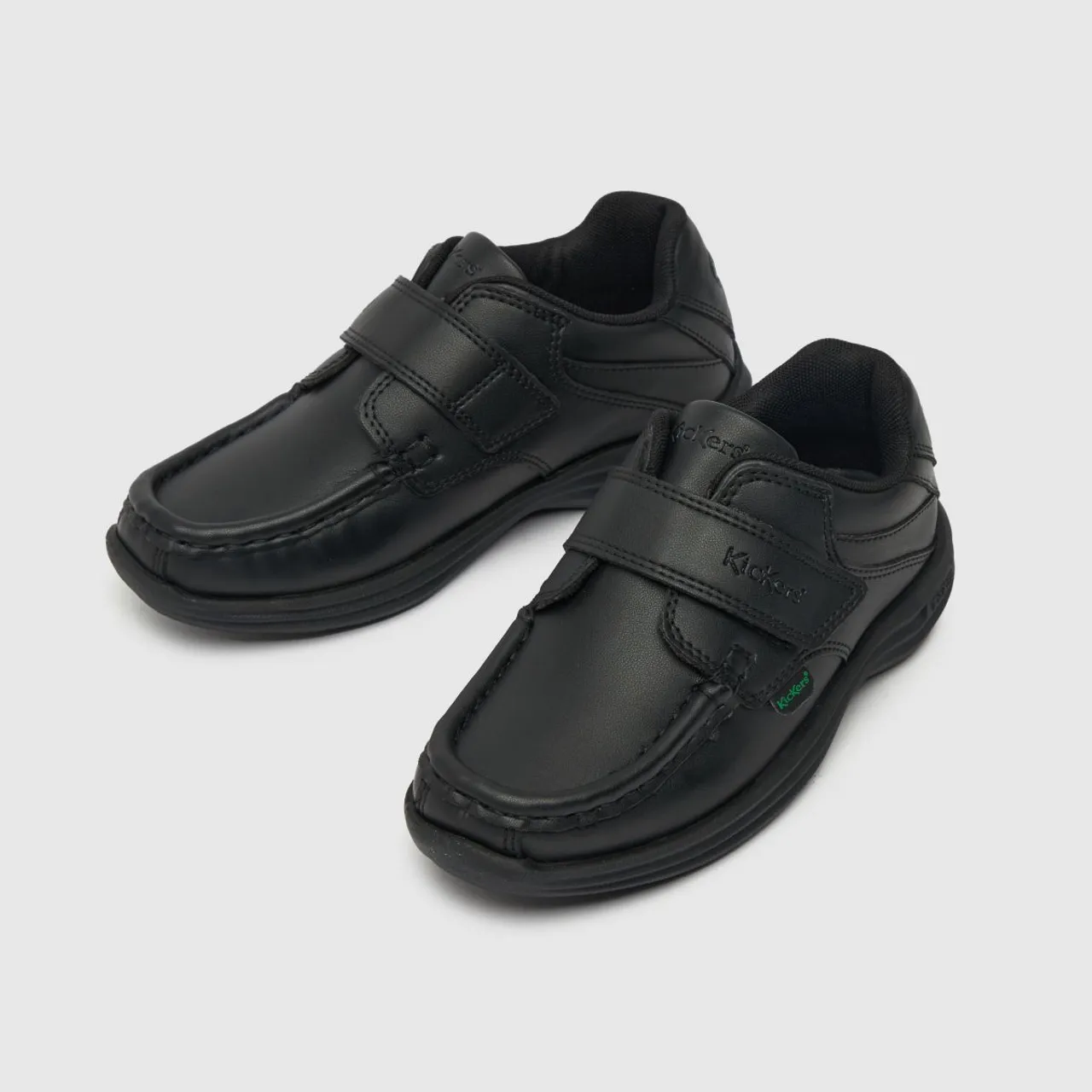 Kickers Black Reasan Strap Vegan Boys Toddler Shoes