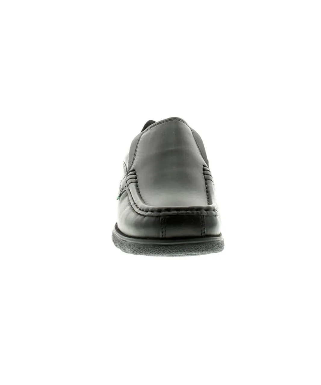 Kickers Boys Boy's Junior Fragma Slip Shoe in Black Leather