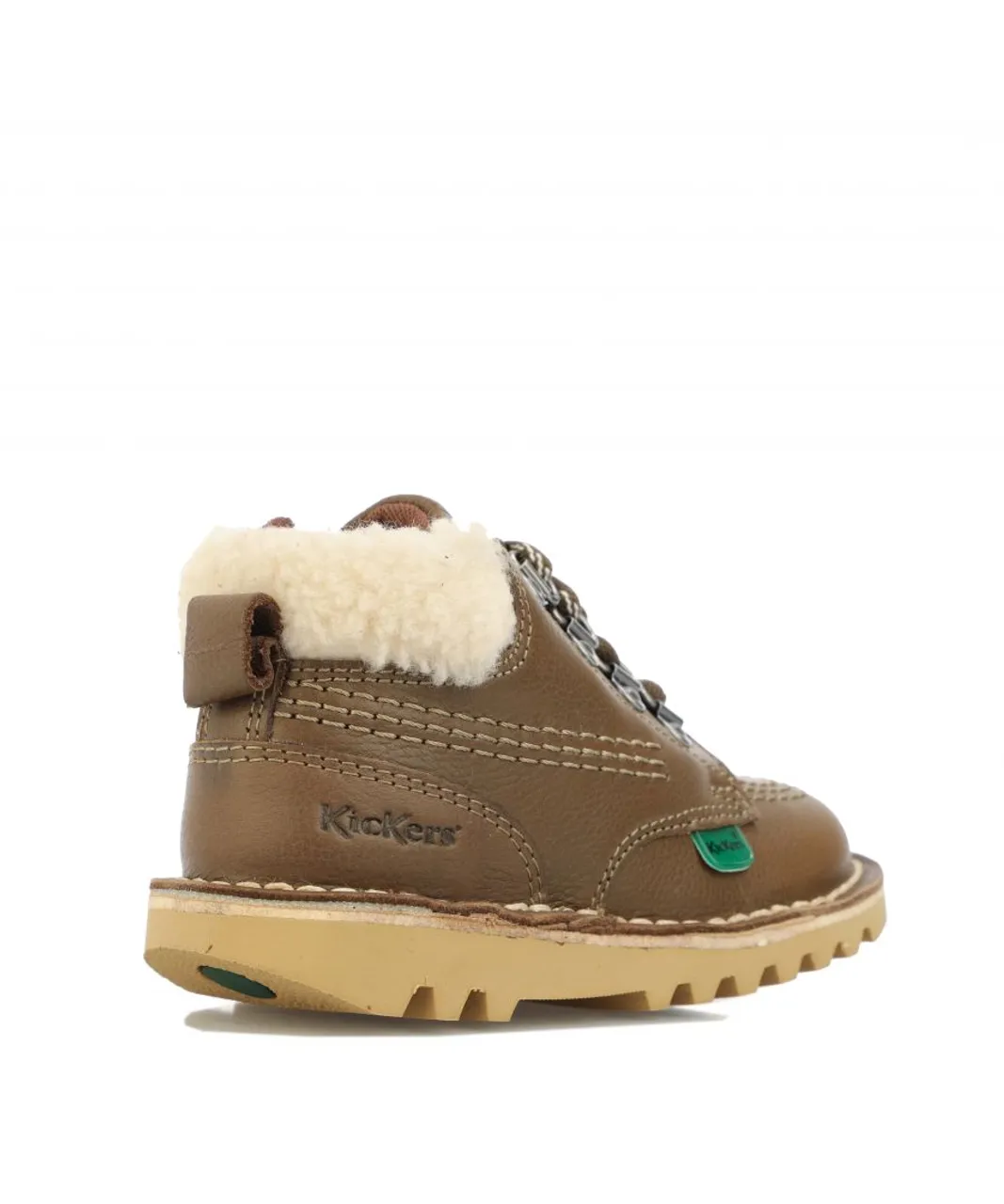 Kickers Boys Boy's Kick Hi Winter Boots in Khaki Leather (archived)