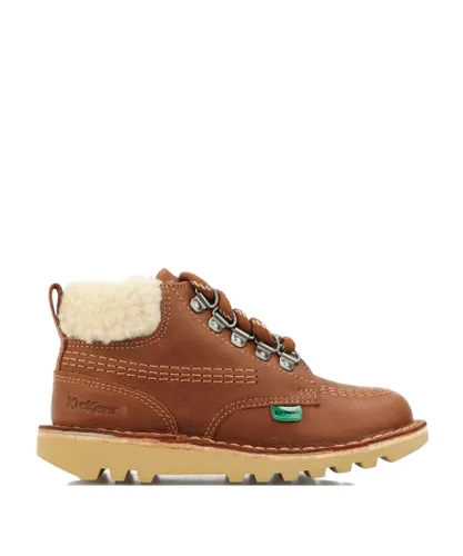 Kickers Boys Boy's Kick Hi Winter Boots in Rust Leather (archived)