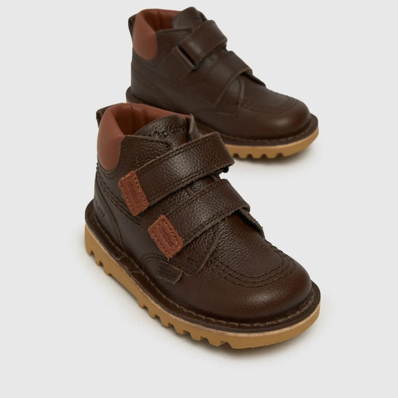 Kickers Brown Hi Roll Boys Toddler Boots