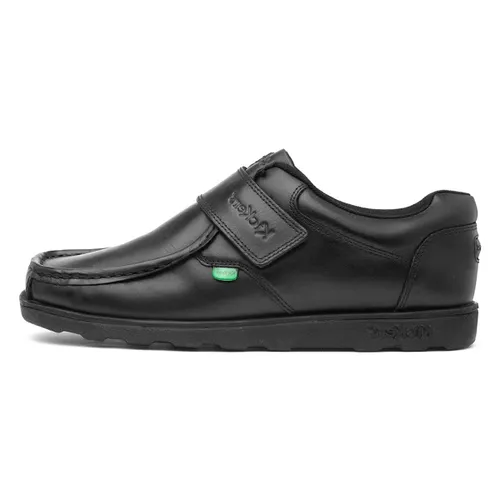 Kickers Fragma Mens Black Leather Easy Fasten Shoe