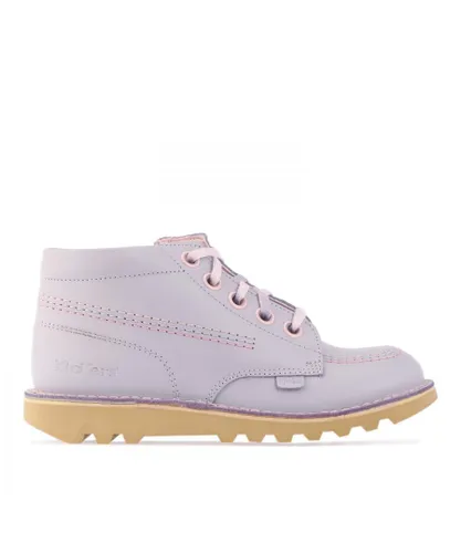 Kickers Girls Girl's Children Kick Hi Boots in Lilac Leather